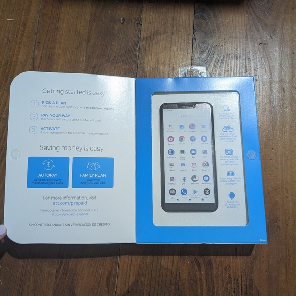 AT&T Calypso Chameleon Blue Prepaid Phone - Picture 2 of 3